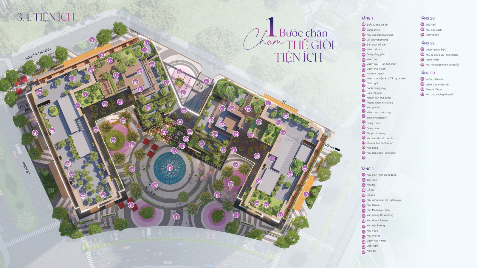Tiện ích dự án nam mekong grand plaza