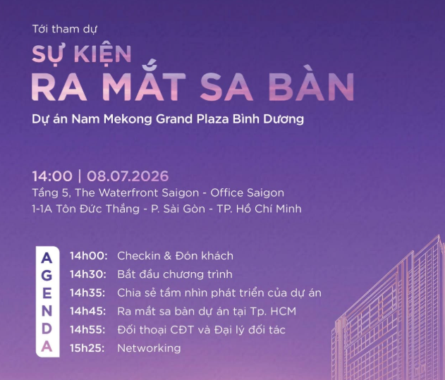 sự kiện ra mắt sa bàn dự án nam mekong grand plaza bình dương